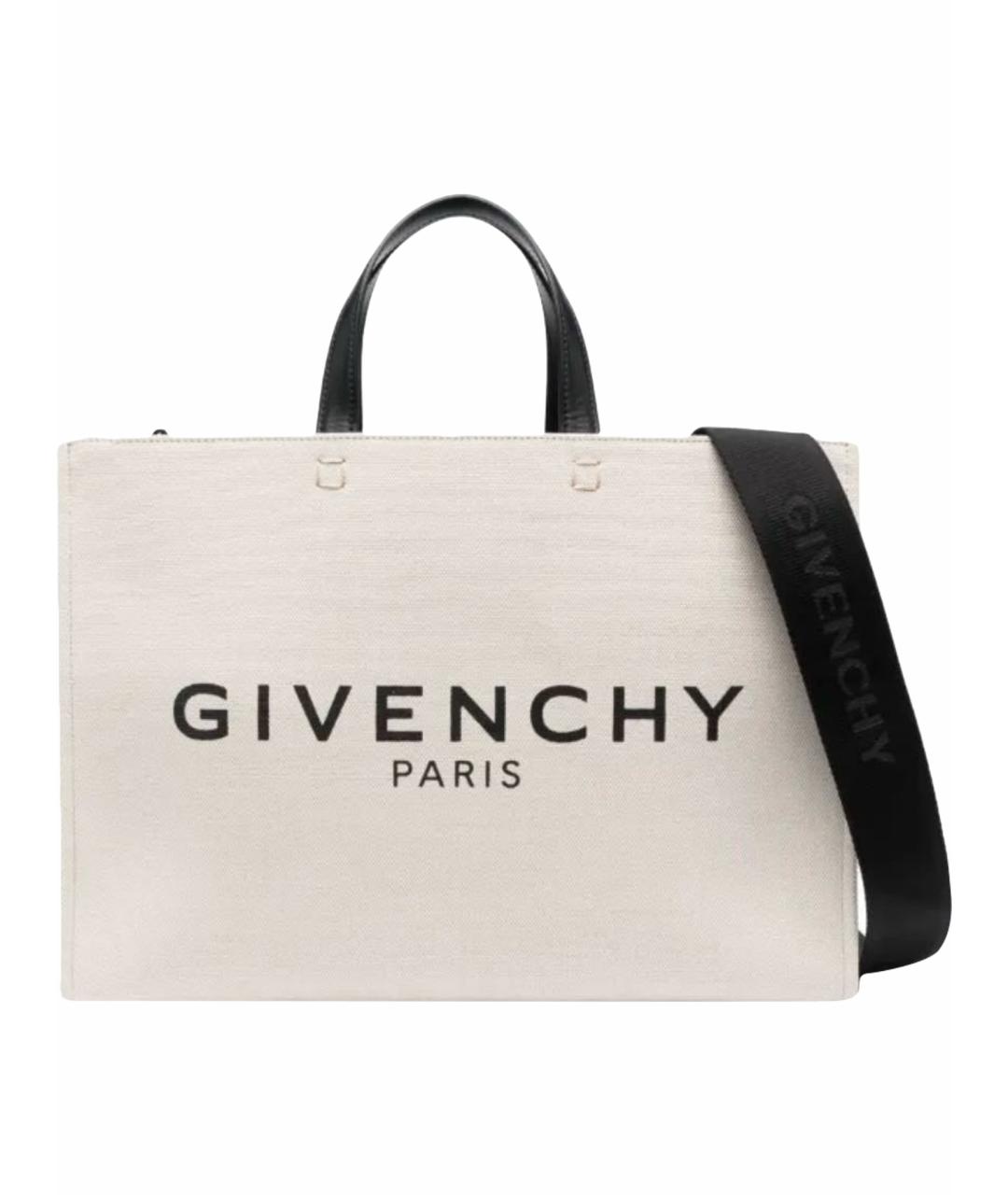 GIVENCHY Бежевая тканевая сумка тоут, фото 1