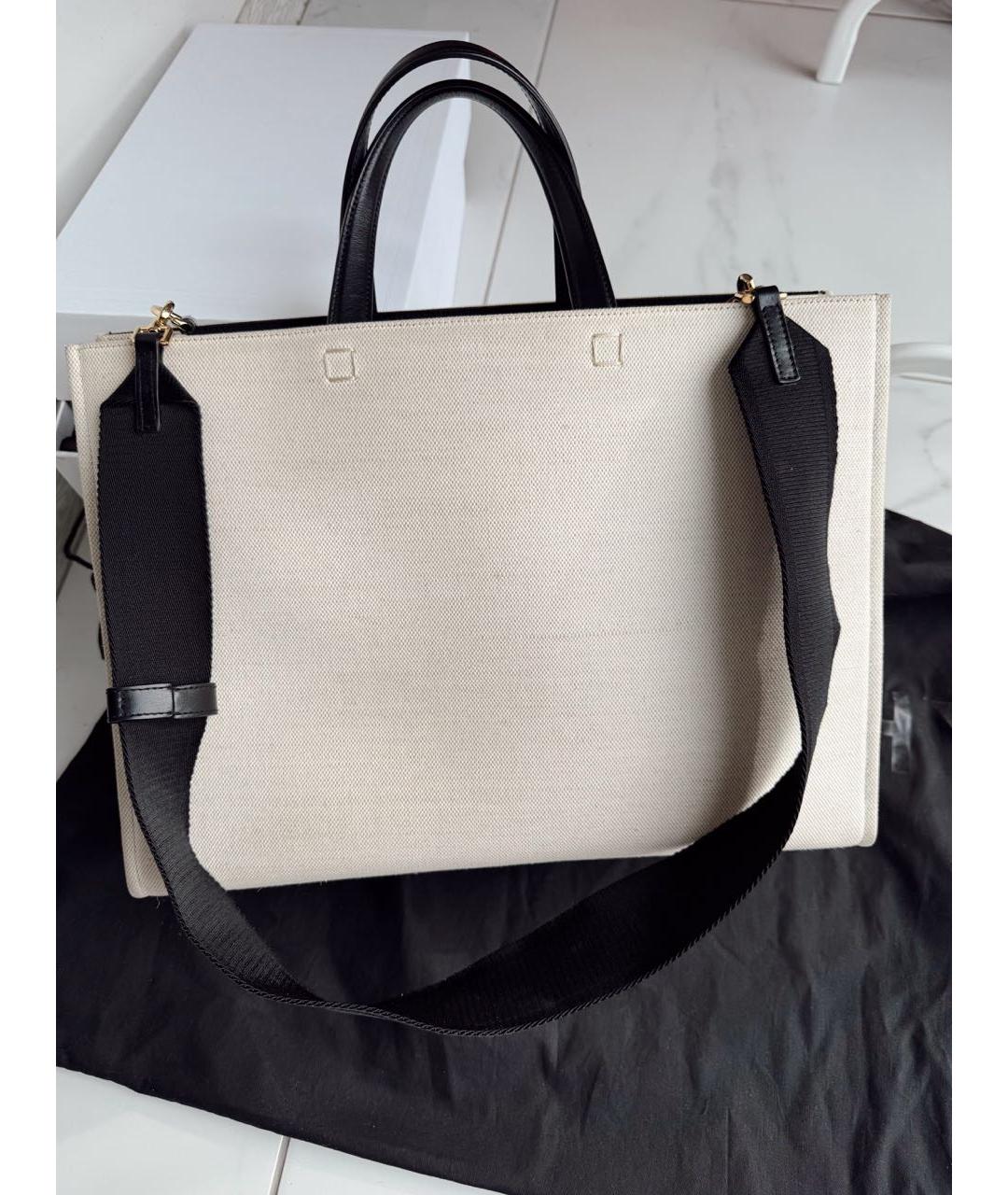 GIVENCHY Бежевая тканевая сумка тоут, фото 4