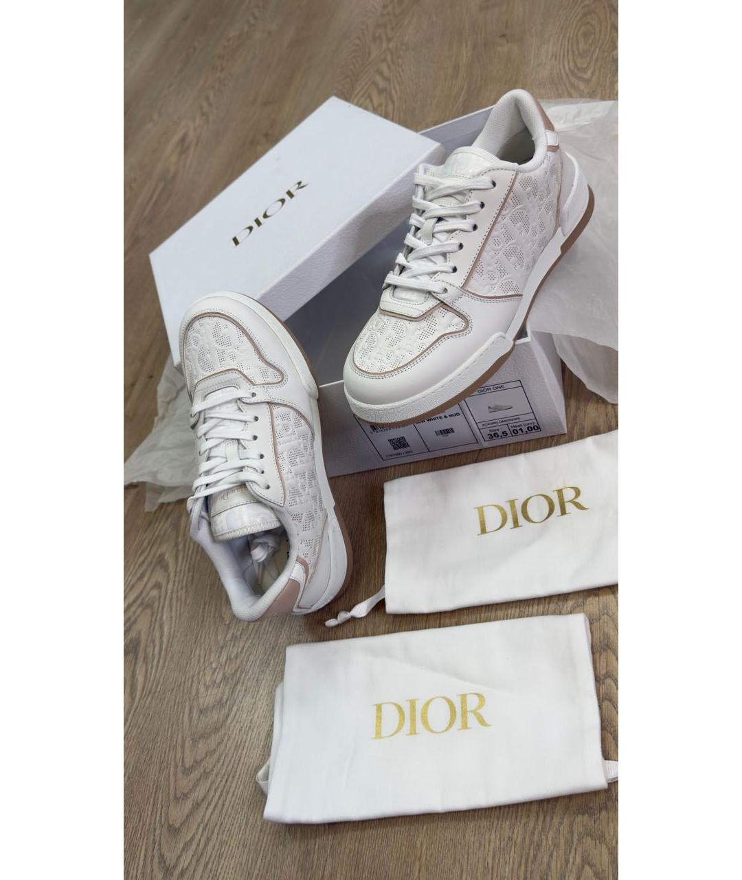 CHRISTIAN DIOR Белые кожаные кроссовки, фото 5
