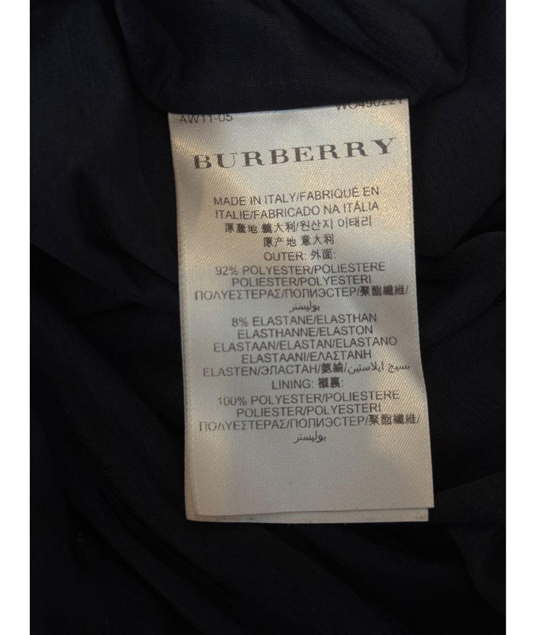 BURBERRY Бордовое полиэстеровое повседневное платье, фото 3