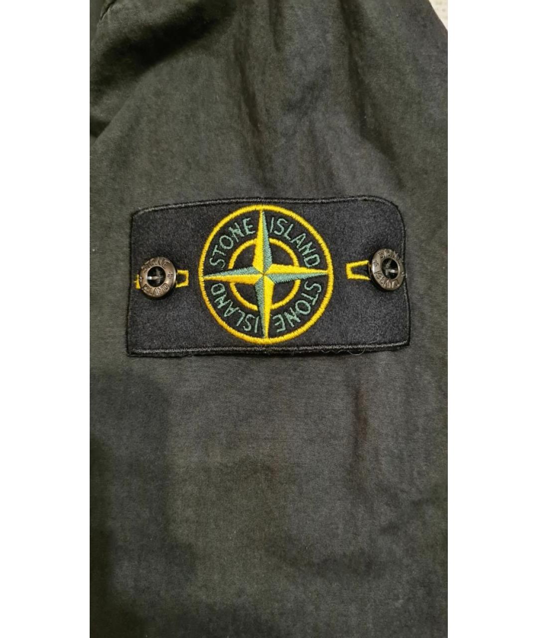 STONE ISLAND Черная хлопковая куртка, фото 4