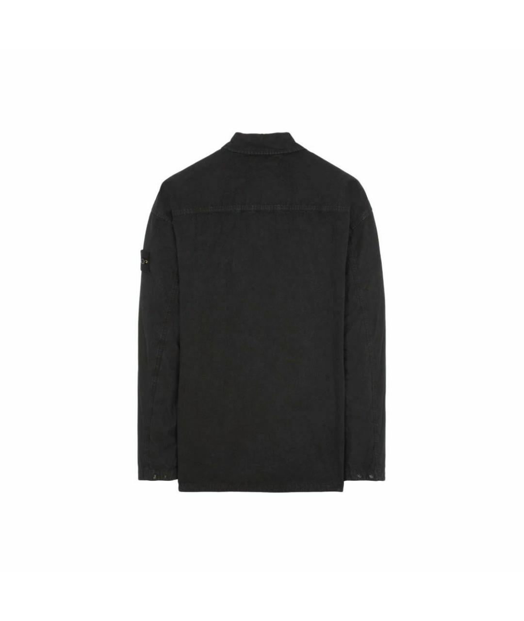 STONE ISLAND Черная хлопковая куртка, фото 2