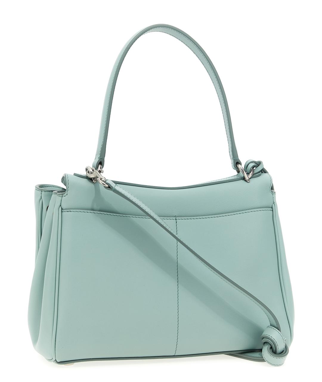 BALENCIAGA Бирюзовая кожаная сумка через плечо, фото 2