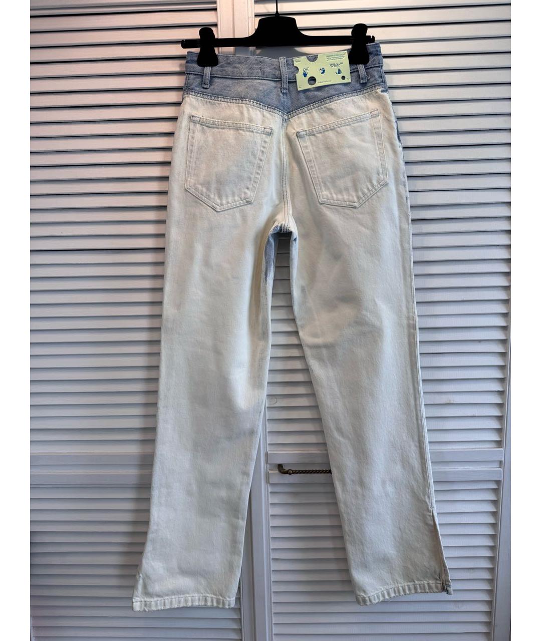 OFF-WHITE Мульти хлопковые прямые джинсы, фото 2