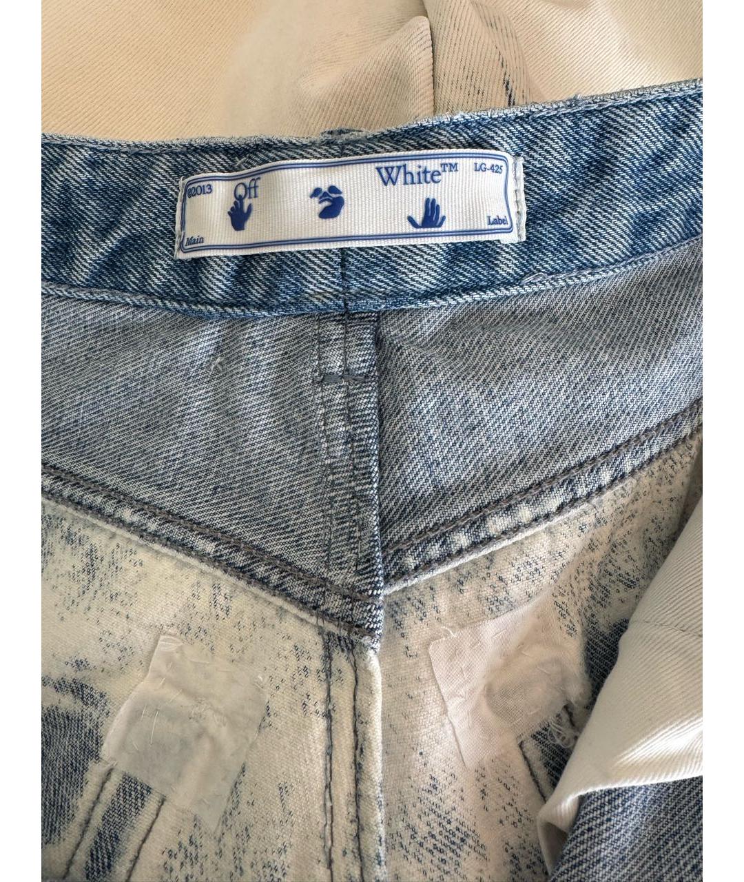 OFF-WHITE Мульти хлопковые прямые джинсы, фото 3
