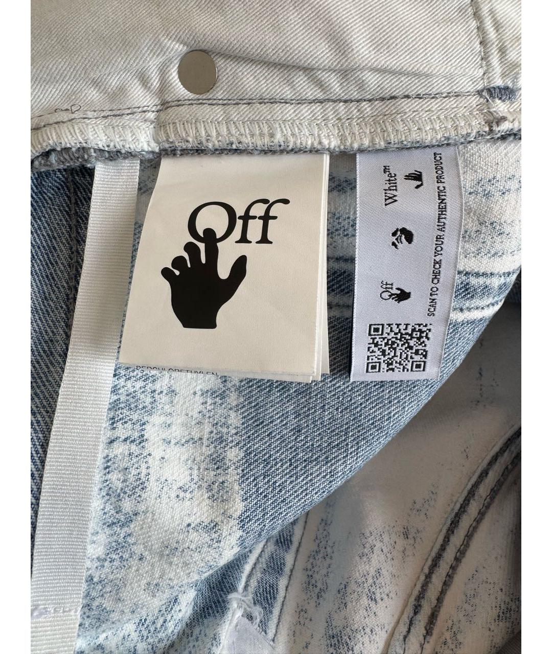 OFF-WHITE Мульти хлопковые прямые джинсы, фото 6