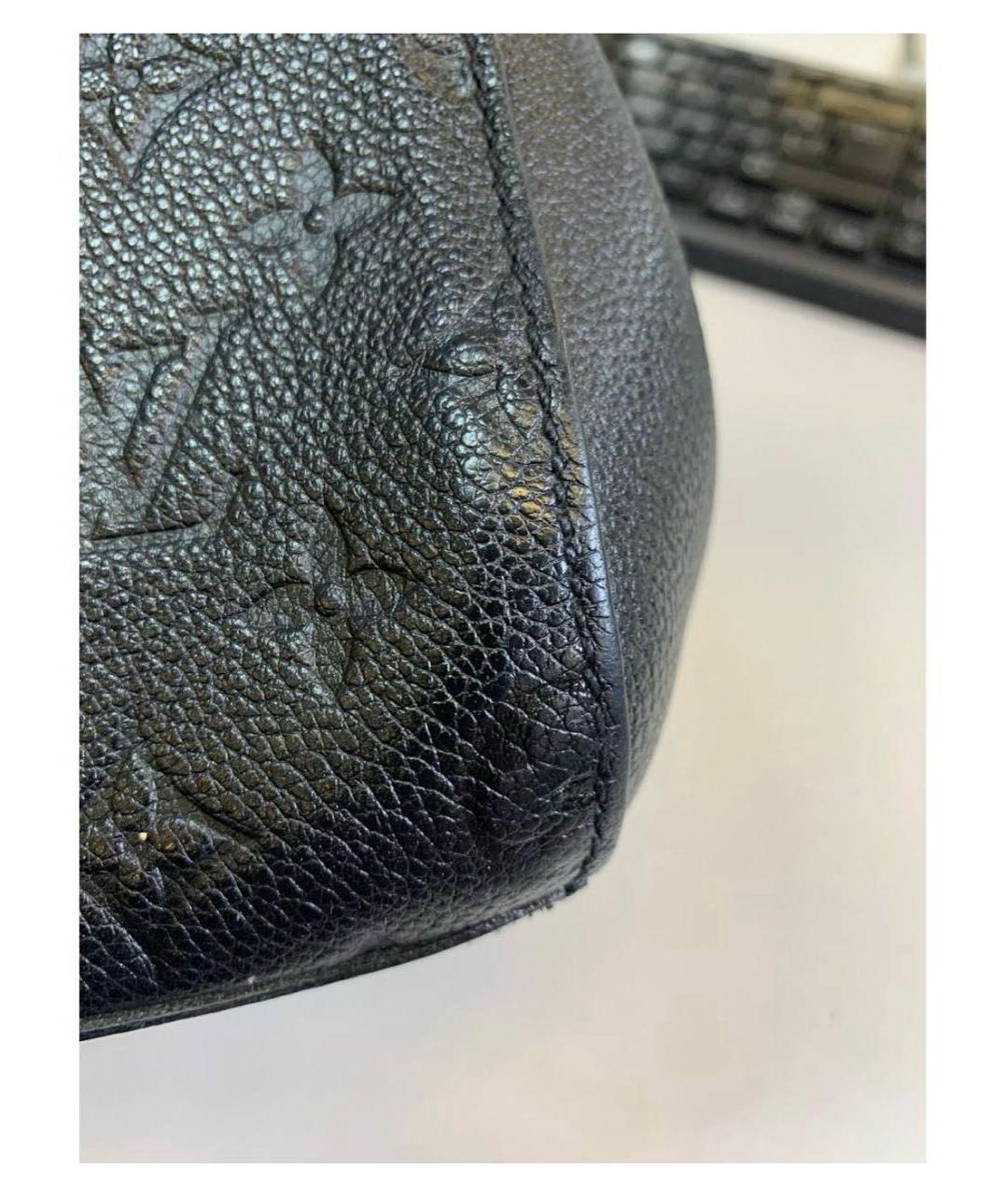 LOUIS VUITTON Черная кожаная сумка с короткими ручками, фото 8