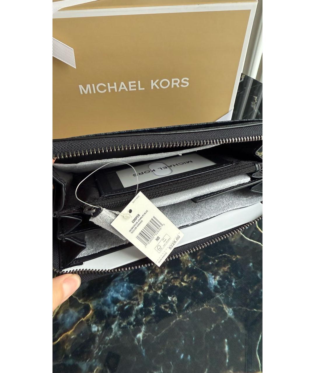 MICHAEL KORS Темно-синий кошелек, фото 6