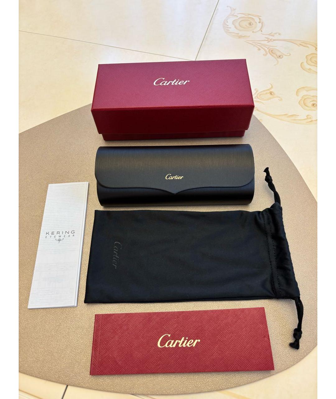 CARTIER Золотые металлические солнцезащитные очки, фото 4