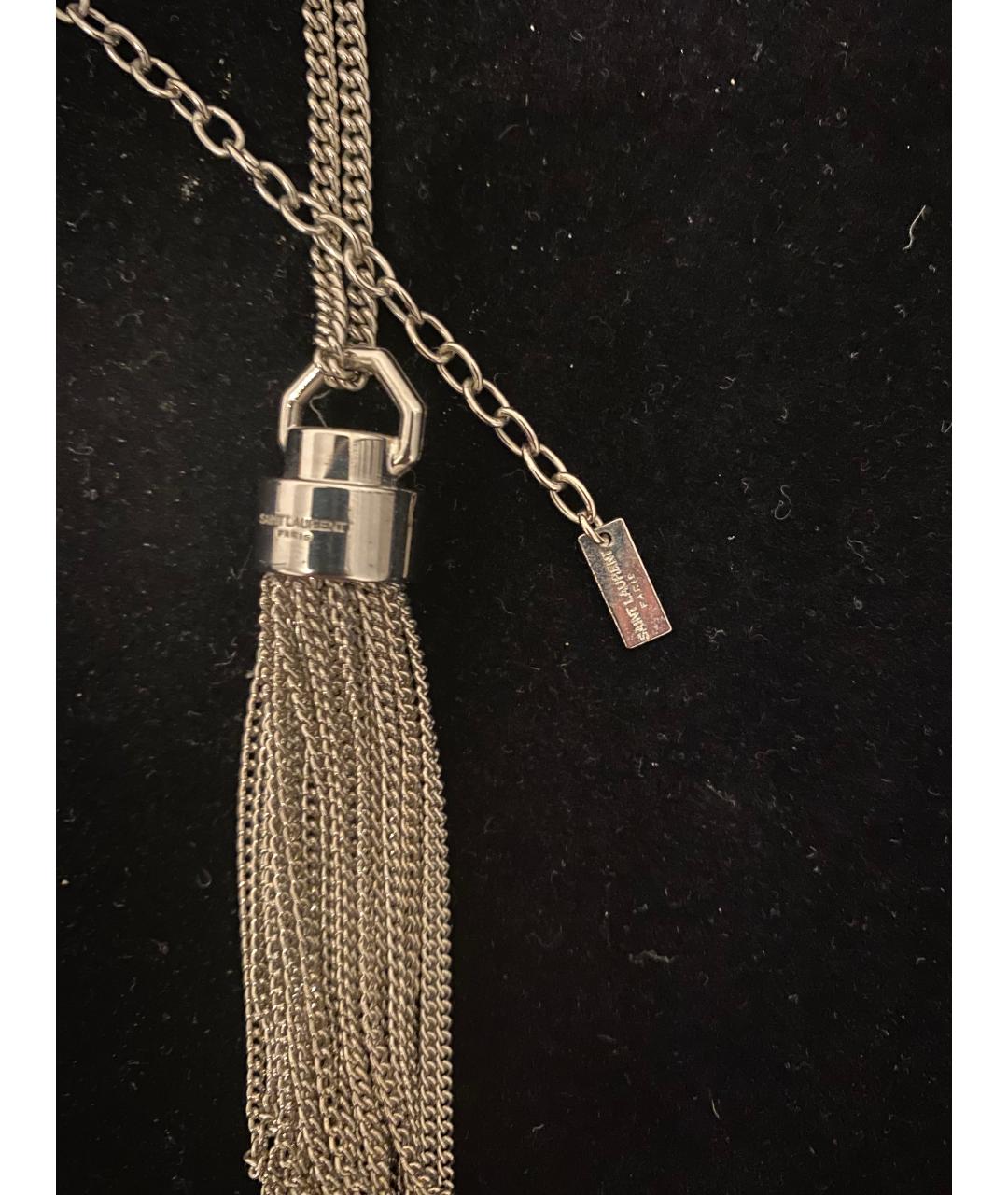 SAINT LAURENT Серебряная металлическая подвеска, фото 2