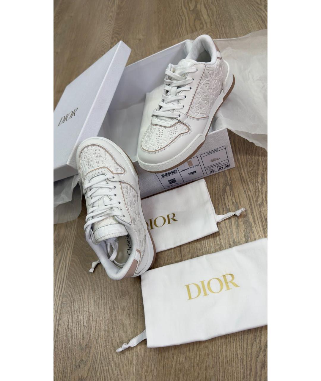 CHRISTIAN DIOR Белые кожаные кроссовки, фото 5