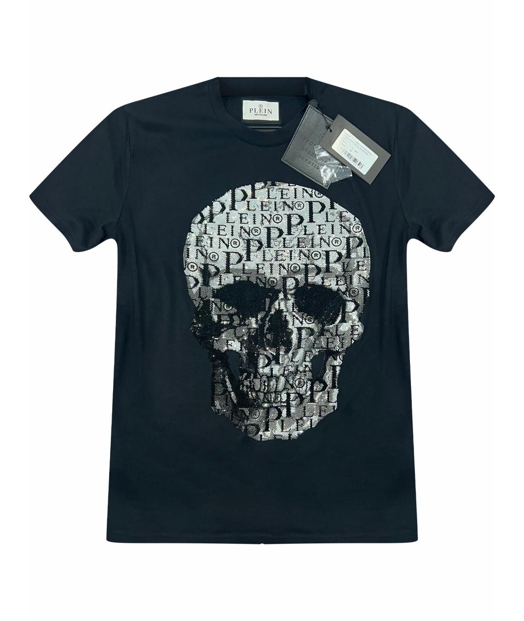 PHILIPP PLEIN Черная хлопковая футболка, фото 1