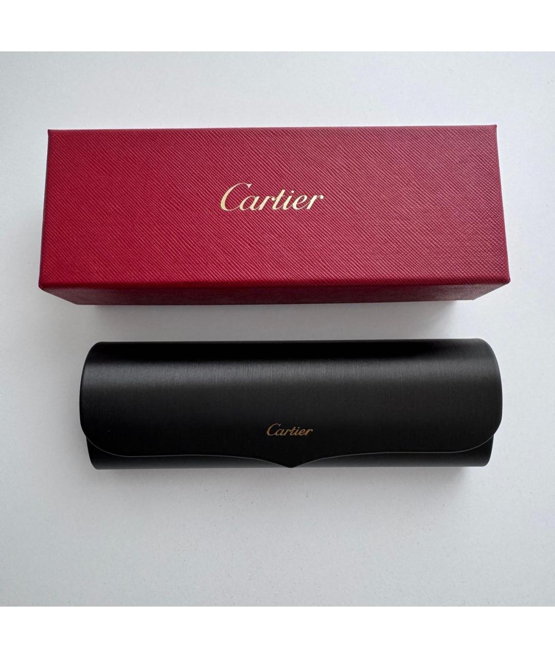 CARTIER Голубые металлические солнцезащитные очки, фото 4