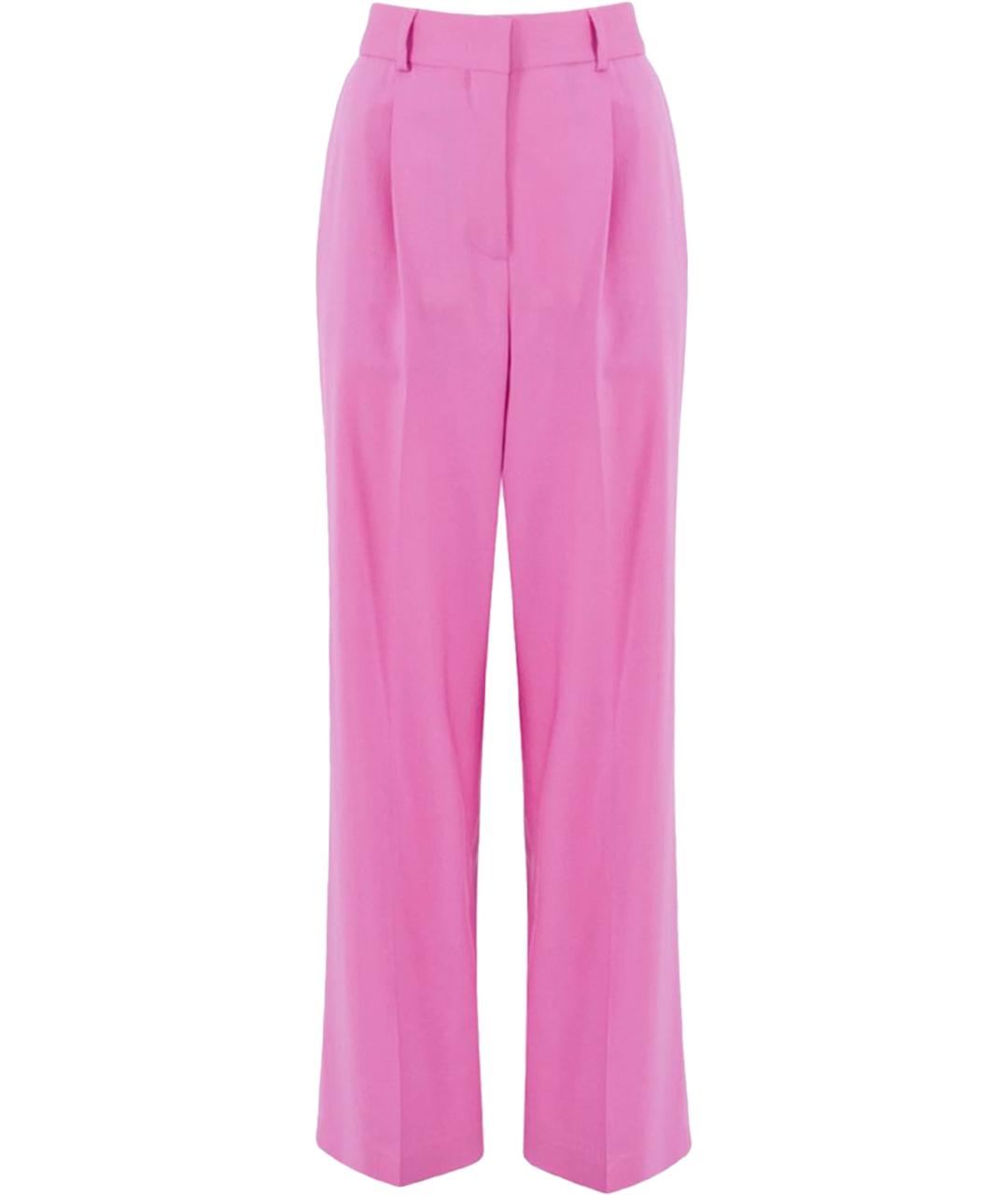 MSGM Розовые шерстяные брюки широкие, фото 1