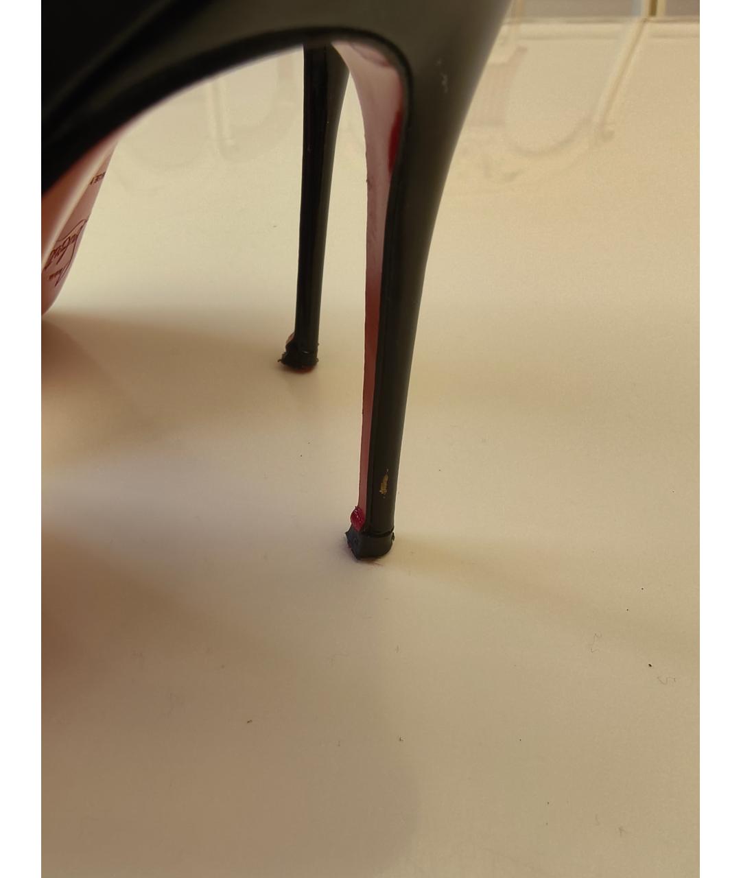 CHRISTIAN LOUBOUTIN Золотые кожаные туфли, фото 6