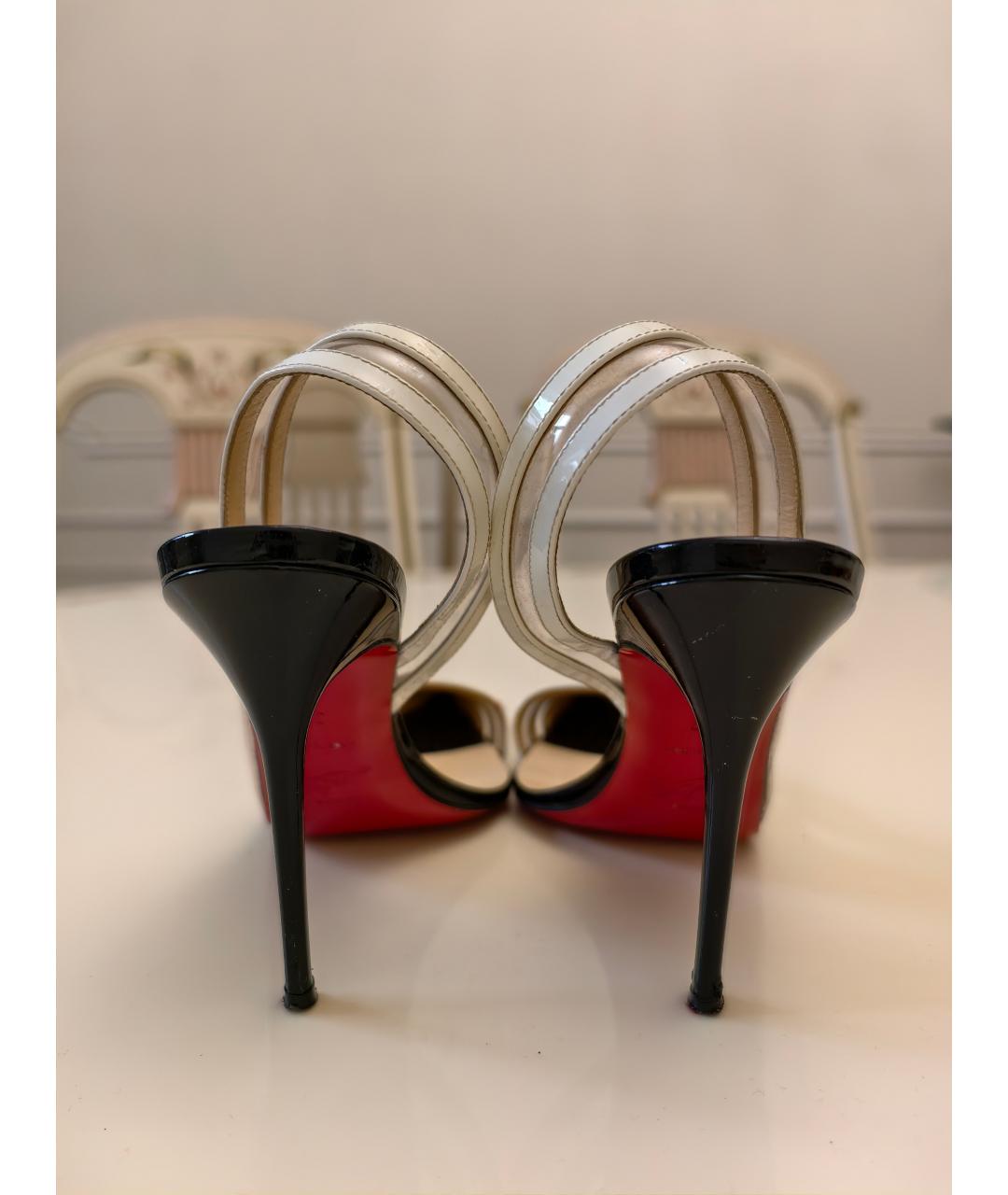 CHRISTIAN LOUBOUTIN Золотые кожаные туфли, фото 4