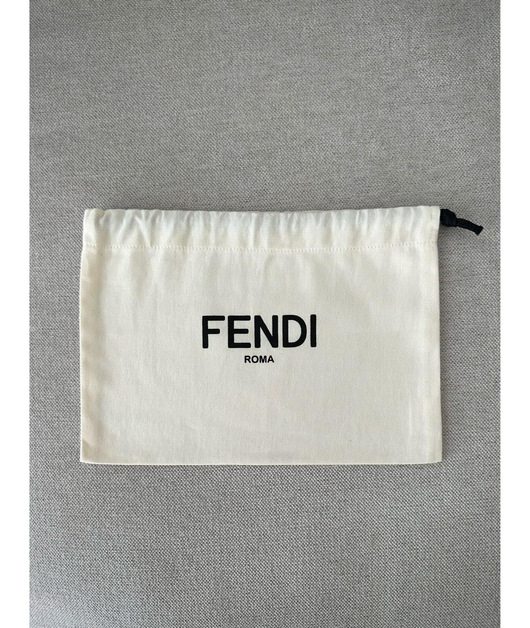 FENDI Черный кожаный ремень, фото 3