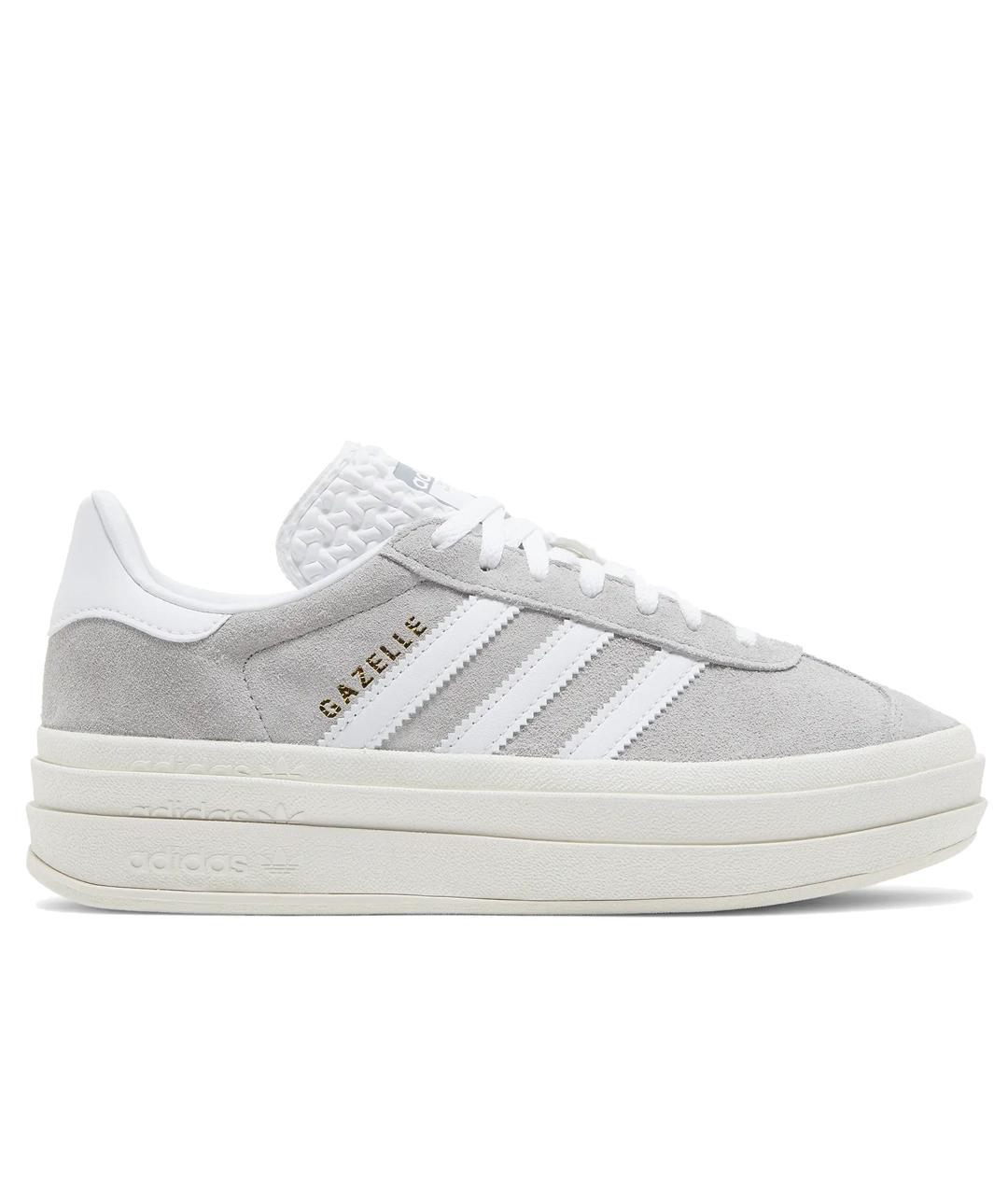 ADIDAS Серые кожаные кроссовки, фото 1