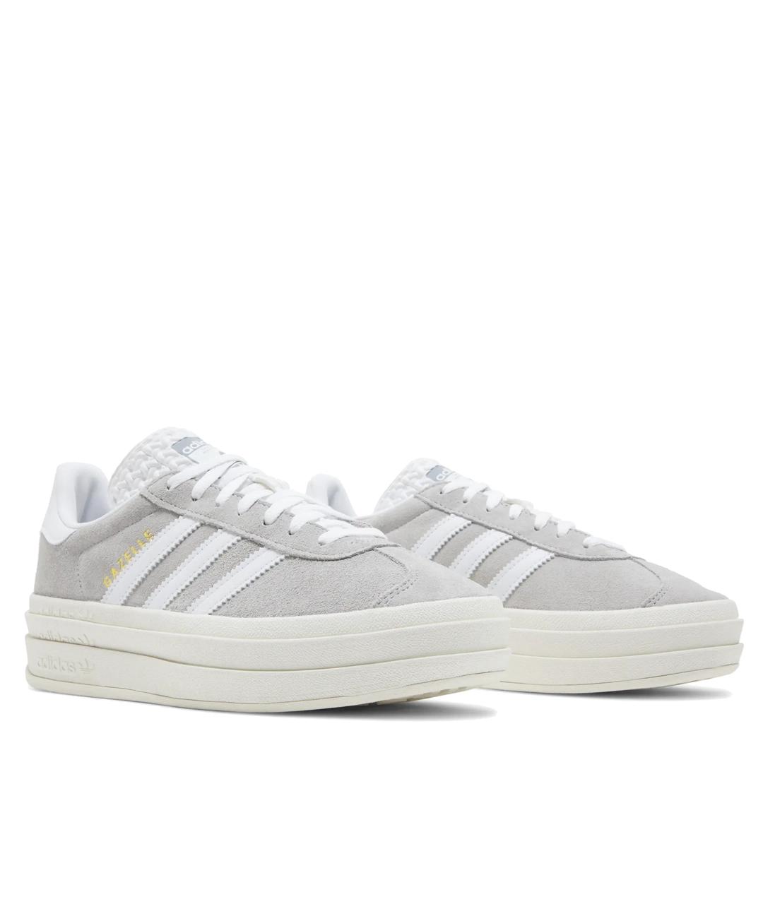 ADIDAS Серые кожаные кроссовки, фото 2