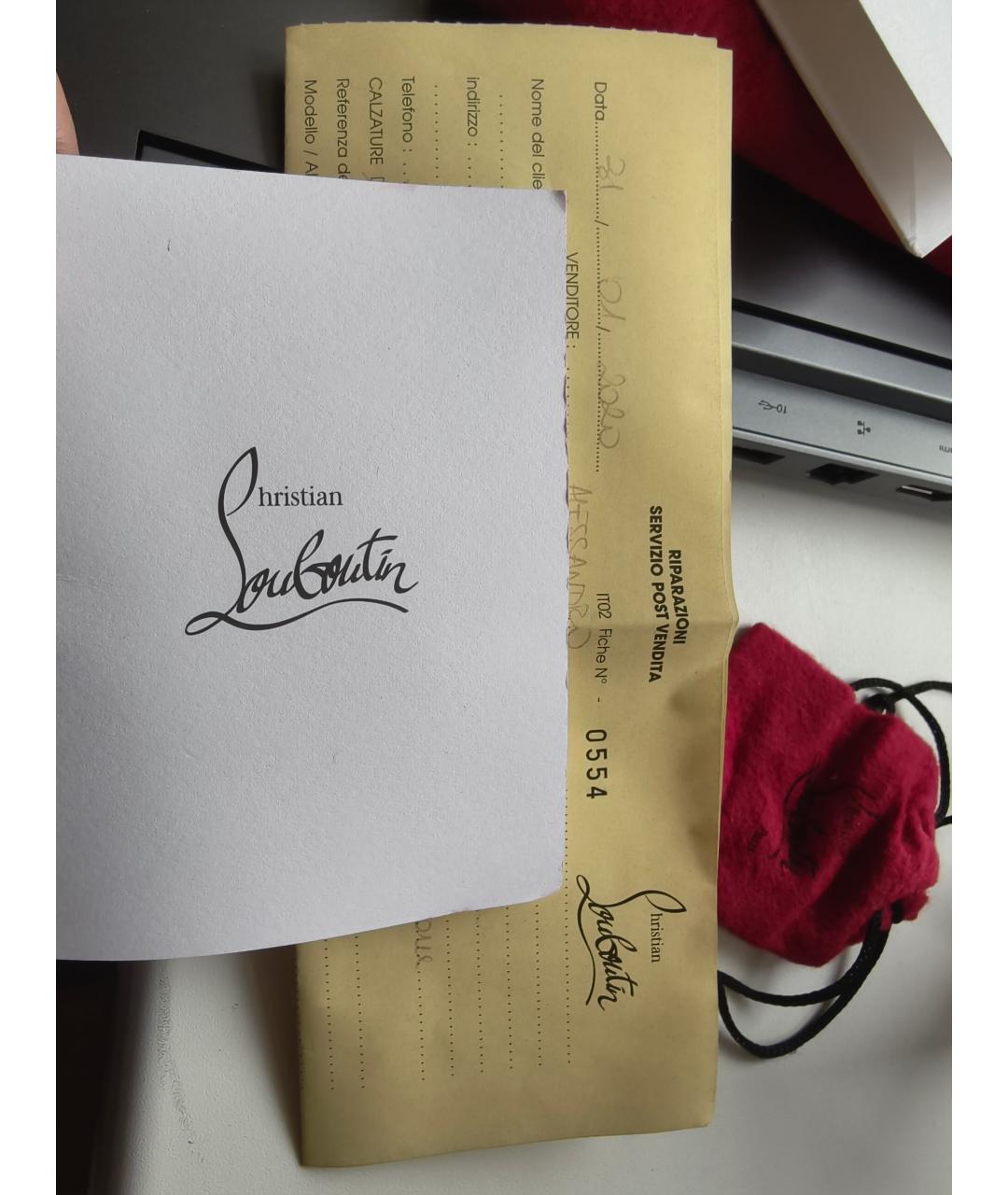 CHRISTIAN LOUBOUTIN Синие кожаные туфли, фото 7