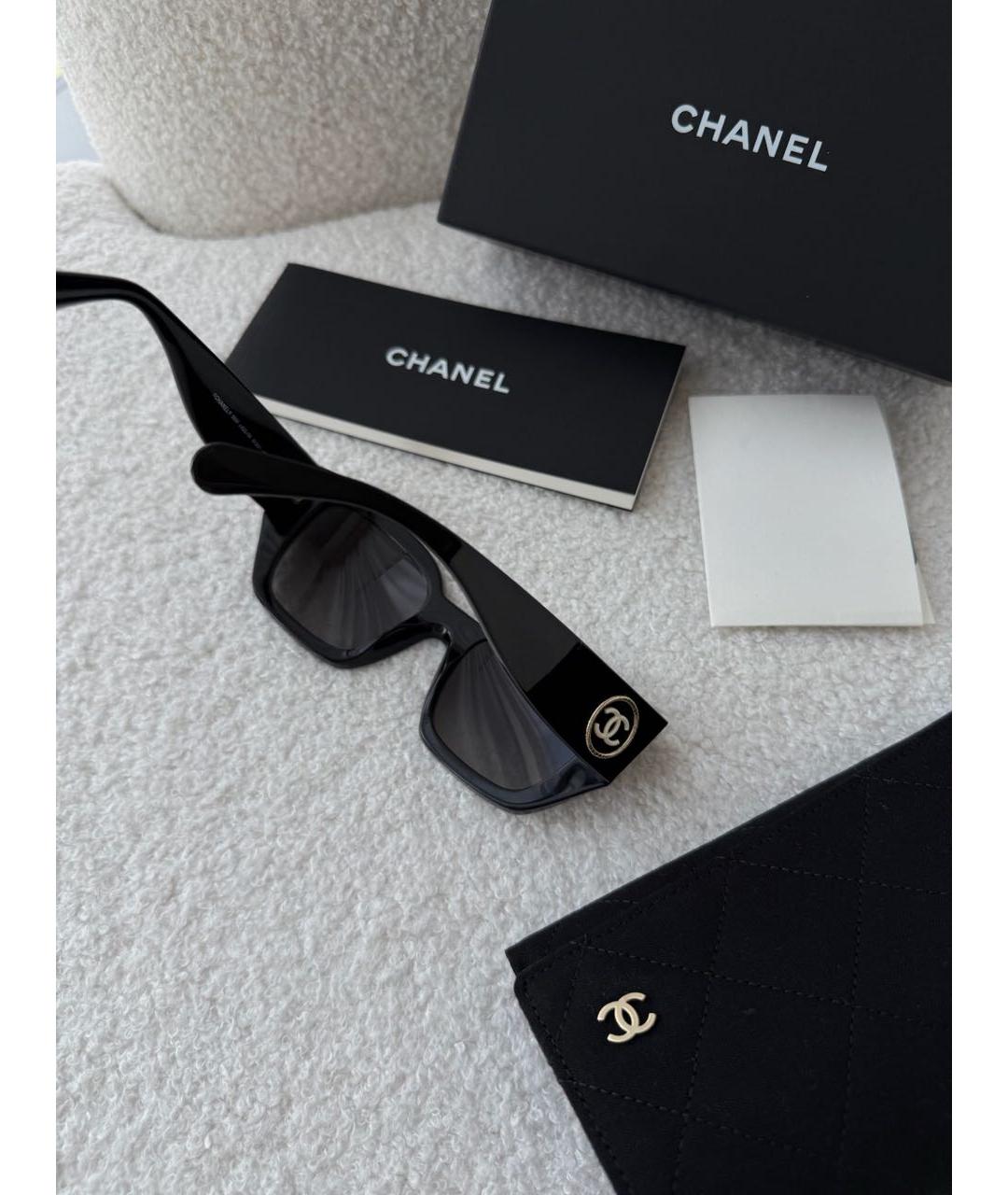 CHANEL Черные солнцезащитные очки, фото 2