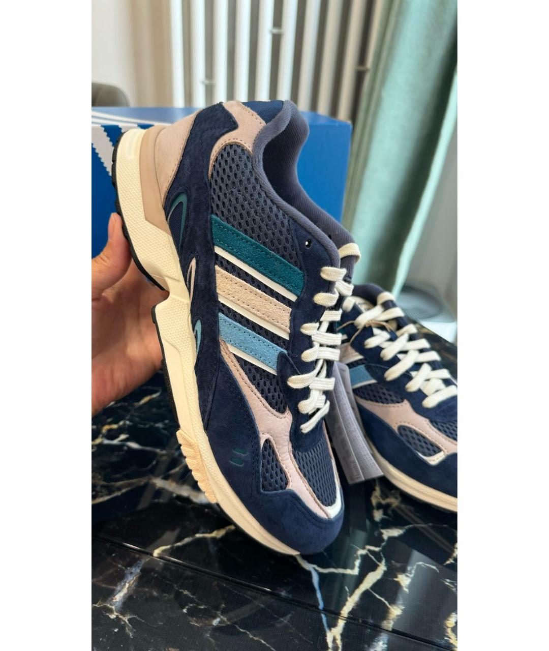 ADIDAS Темно-синие замшевые низкие кроссовки / кеды, фото 9