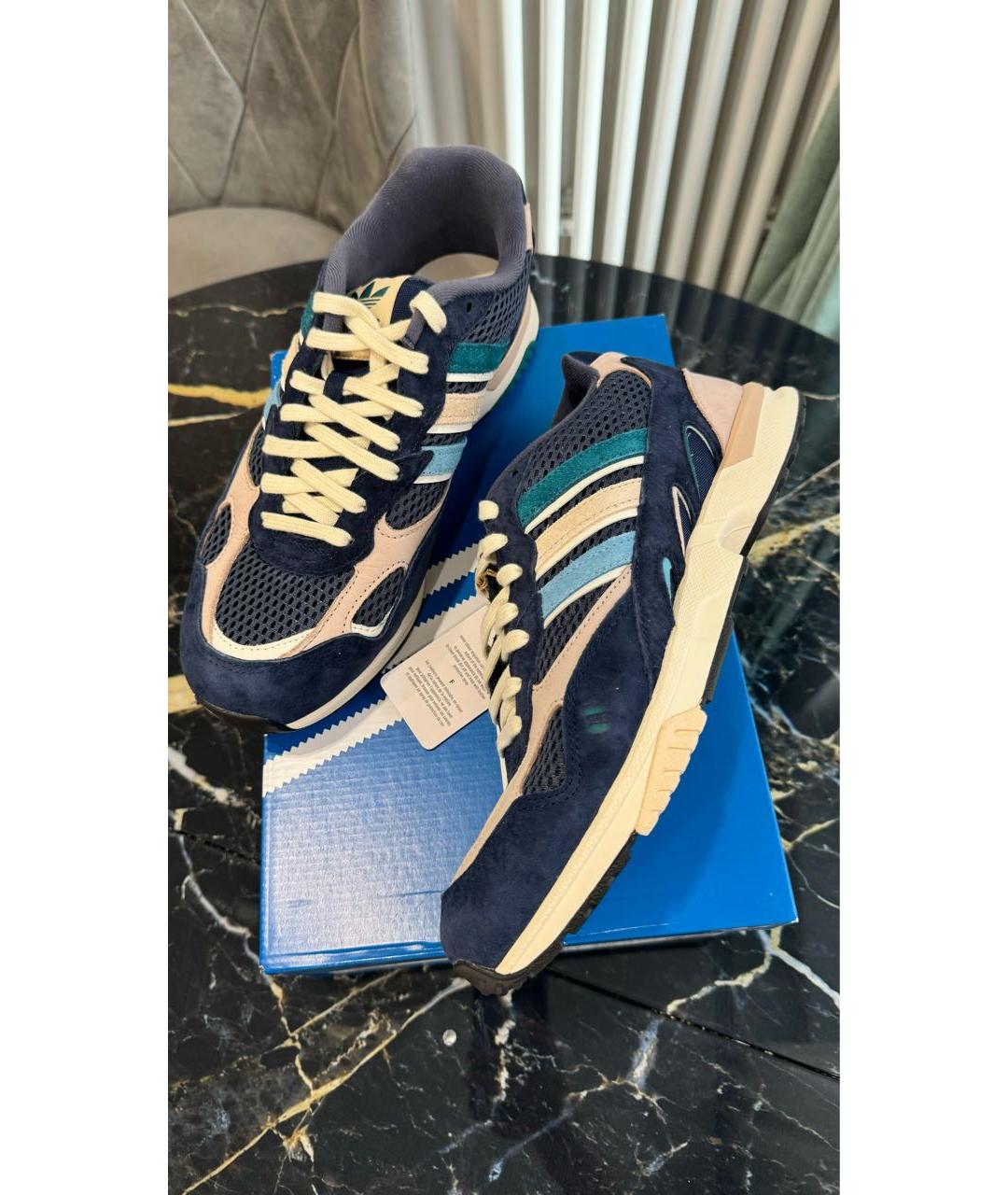 ADIDAS Темно-синие замшевые низкие кроссовки / кеды, фото 7