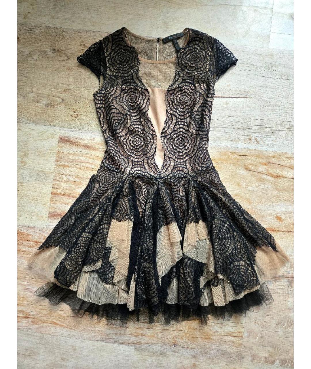 BCBG MAXAZRIA Черное полиэстеровое коктейльное платье, фото 7