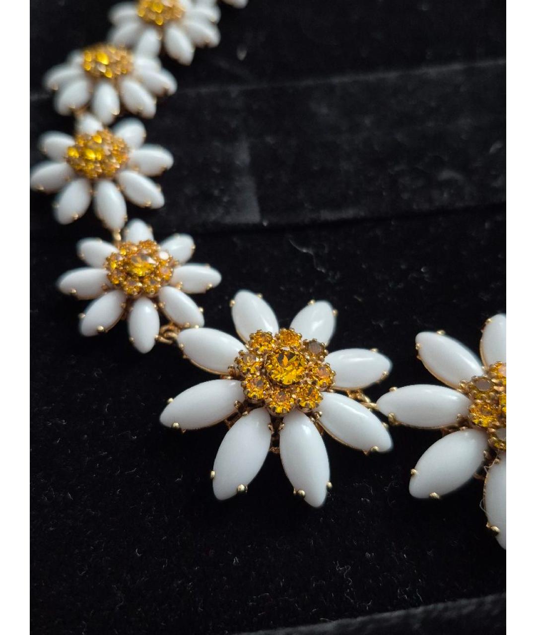 DOLCE&GABBANA Белое металлическое колье, фото 4