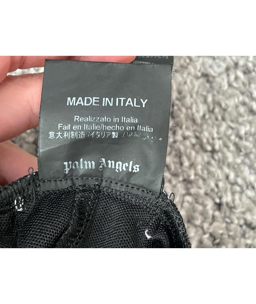PALM ANGELS Черные полиэстеровые повседневные брюки, фото 4