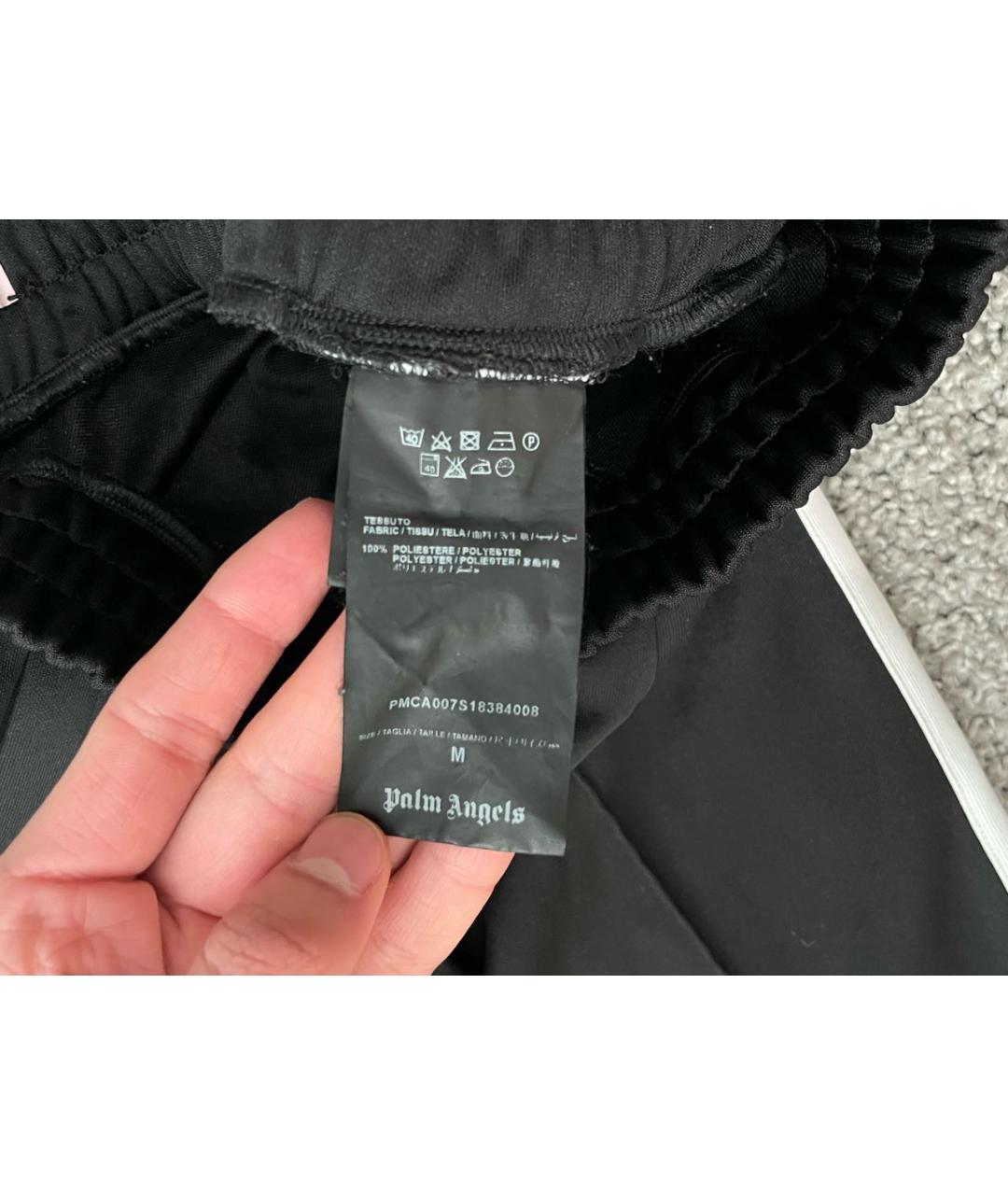 PALM ANGELS Черные полиэстеровые повседневные брюки, фото 3