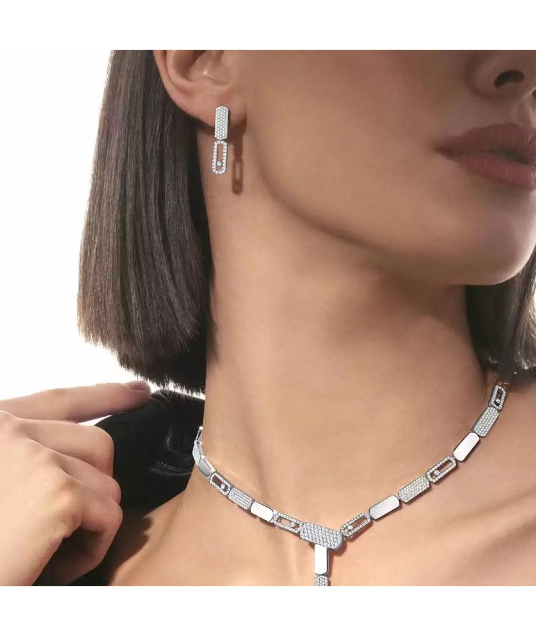 MESSIKA Серебряные серьги из белого золота, фото 2