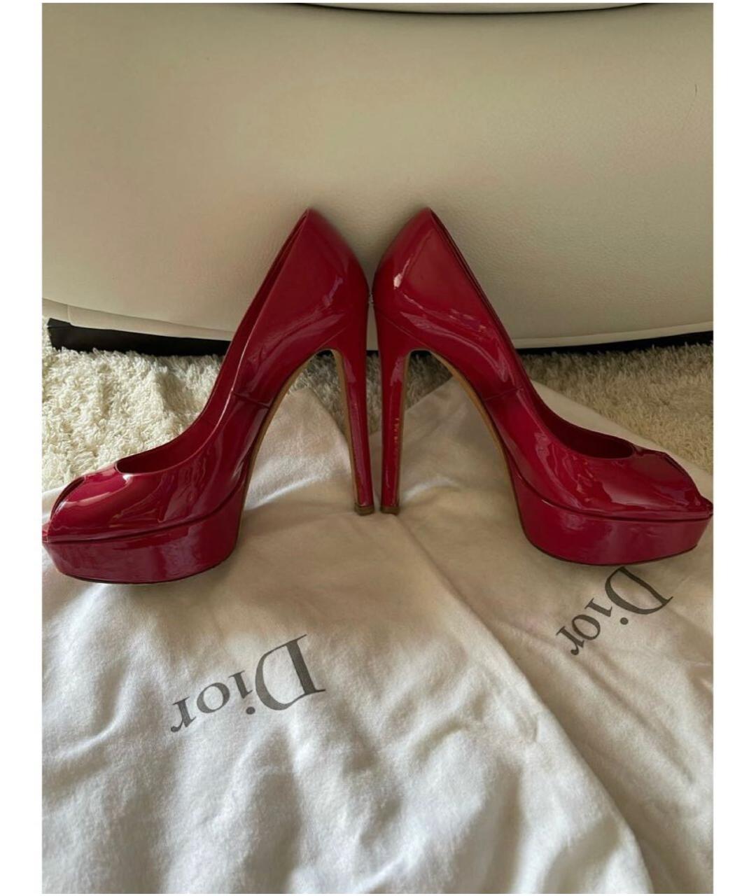 CHRISTIAN DIOR Красные туфли из лакированной кожи, фото 6