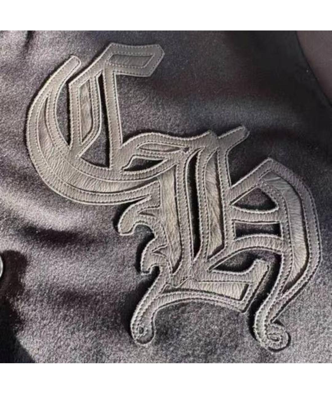 CHROME HEARTS Черная кожаная куртка, фото 5