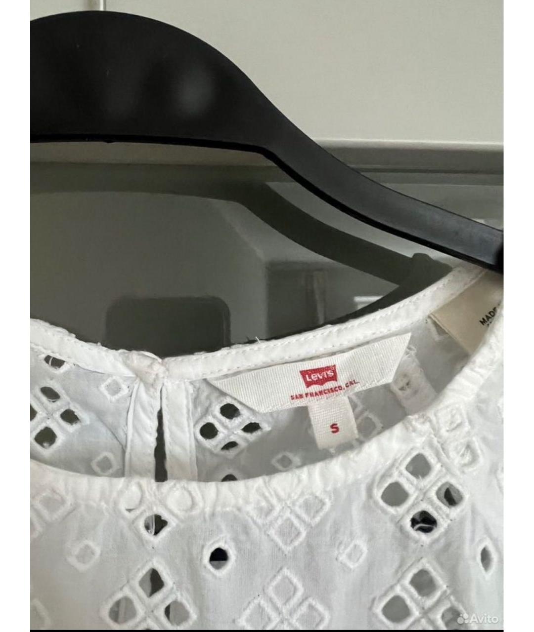 LEVI'S Белое хлопковое повседневное платье, фото 3