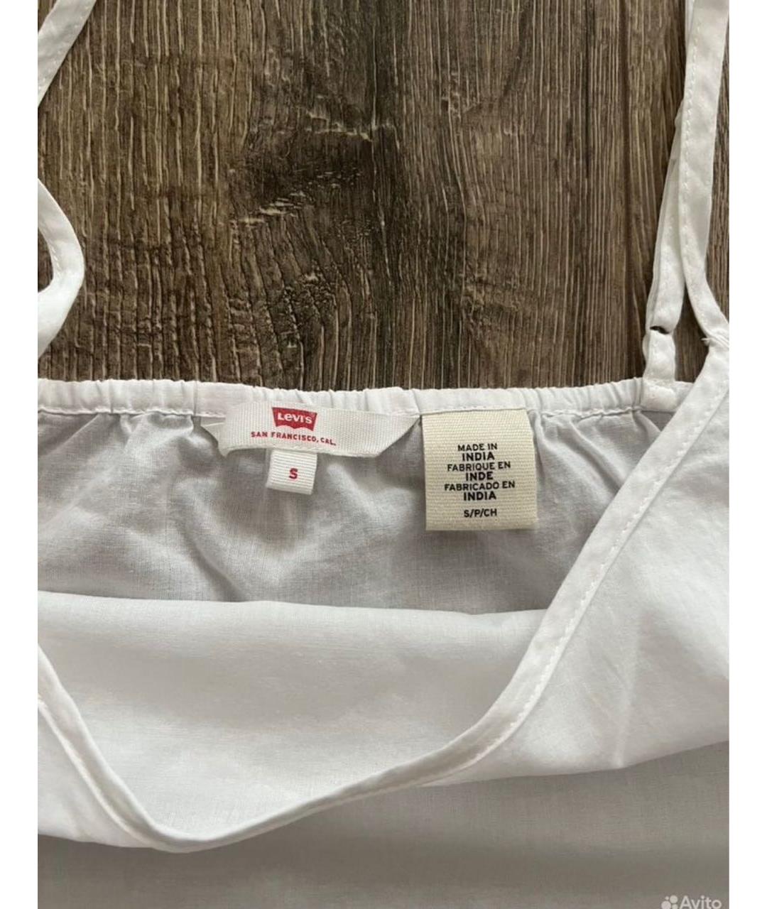 LEVI'S Белое хлопковое повседневное платье, фото 4