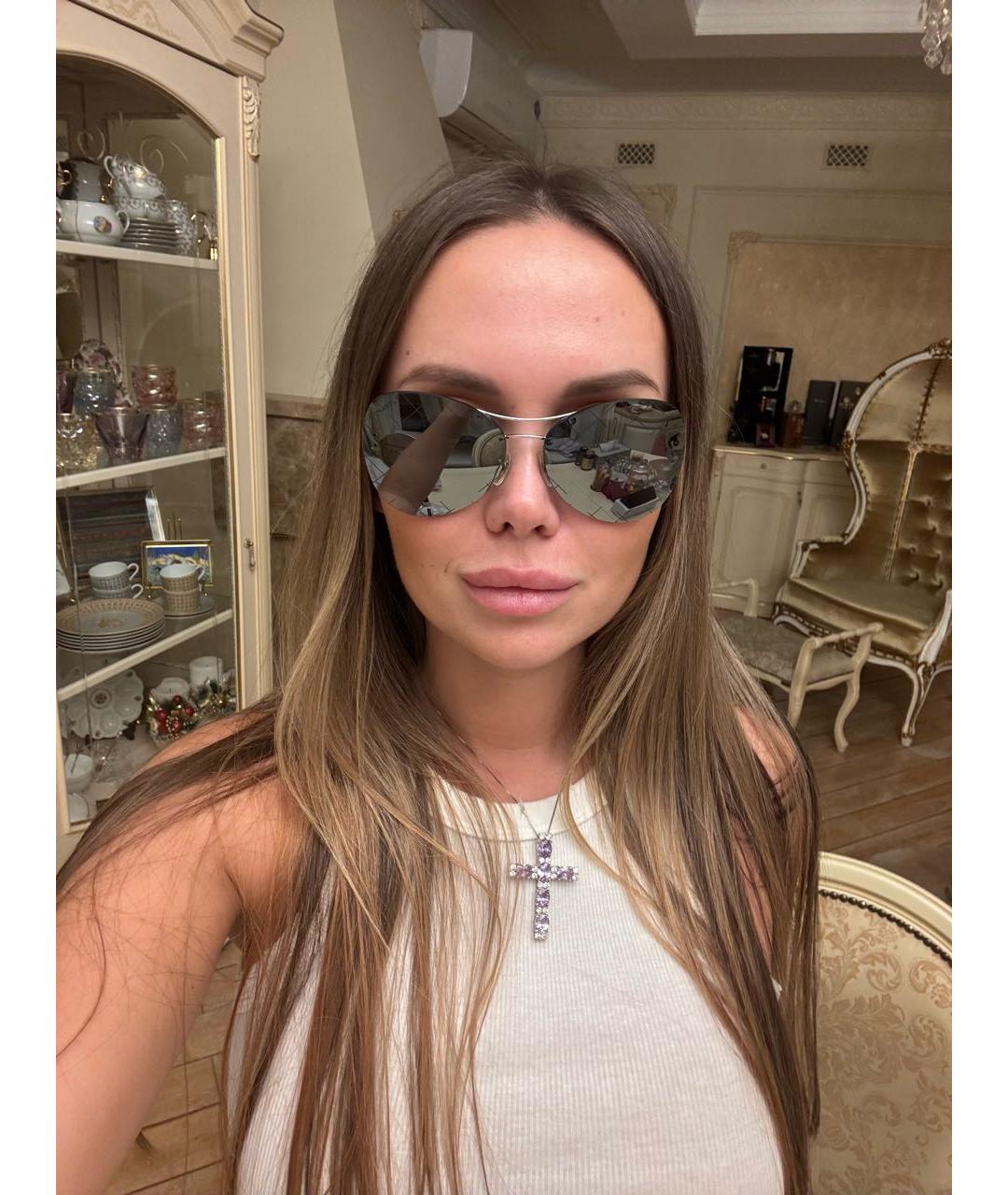 CHANEL Антрацитовые металлические солнцезащитные очки, фото 5