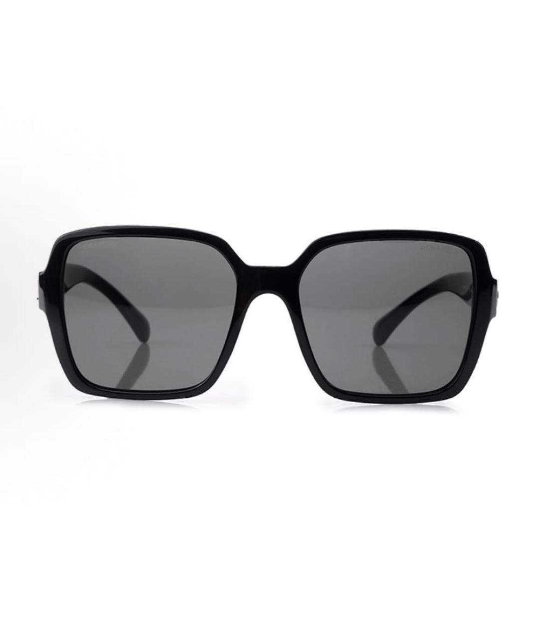 CHANEL Черные пластиковые солнцезащитные очки, фото 2