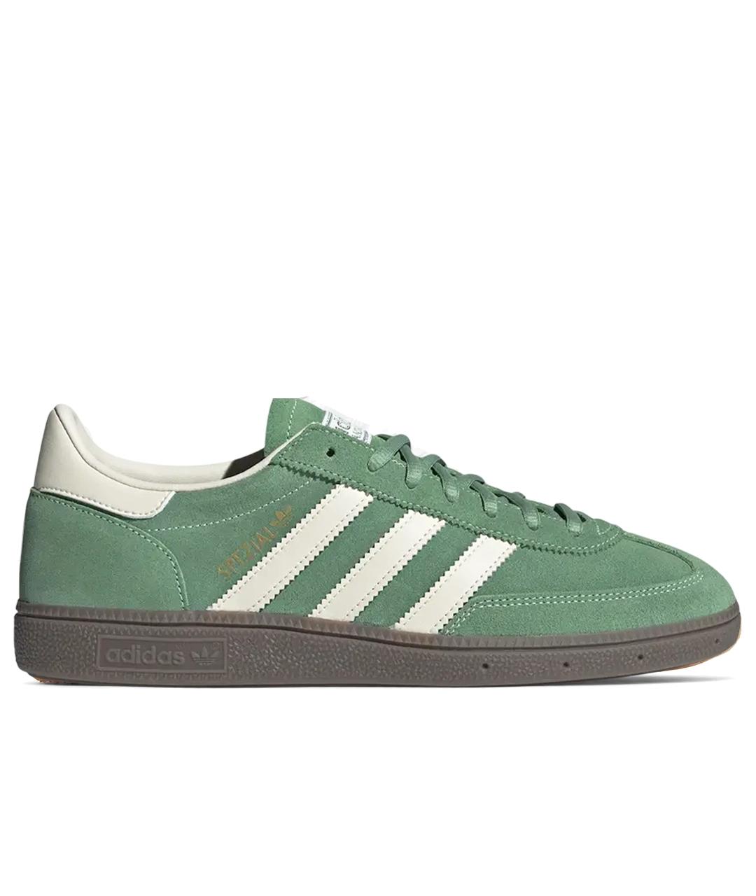 ADIDAS Зеленые кожаные низкие кроссовки / кеды, фото 1