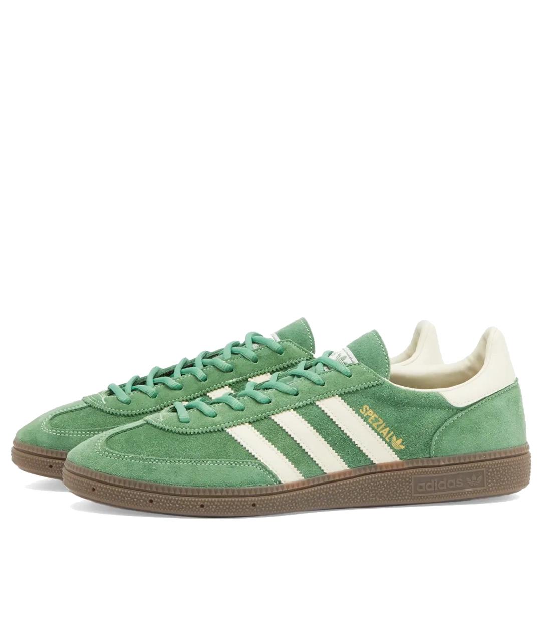 ADIDAS Зеленые кожаные низкие кроссовки / кеды, фото 2