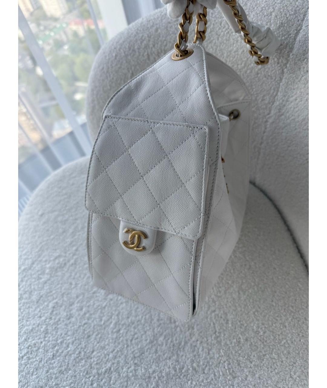 CHANEL Белая сумка тоут, фото 4