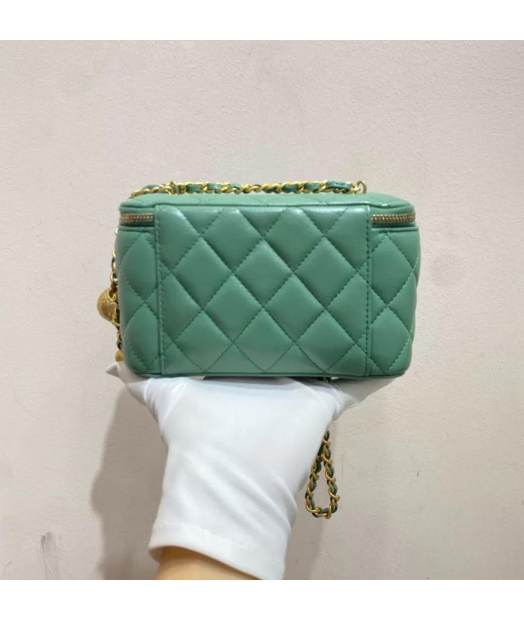 CHANEL Зеленая кожаная сумка через плечо, фото 3