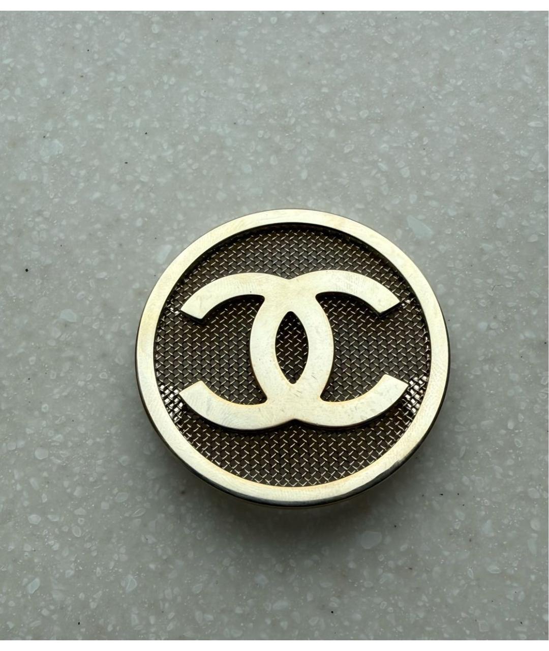 CHANEL Золотая металлическая булавка / брошь, фото 2