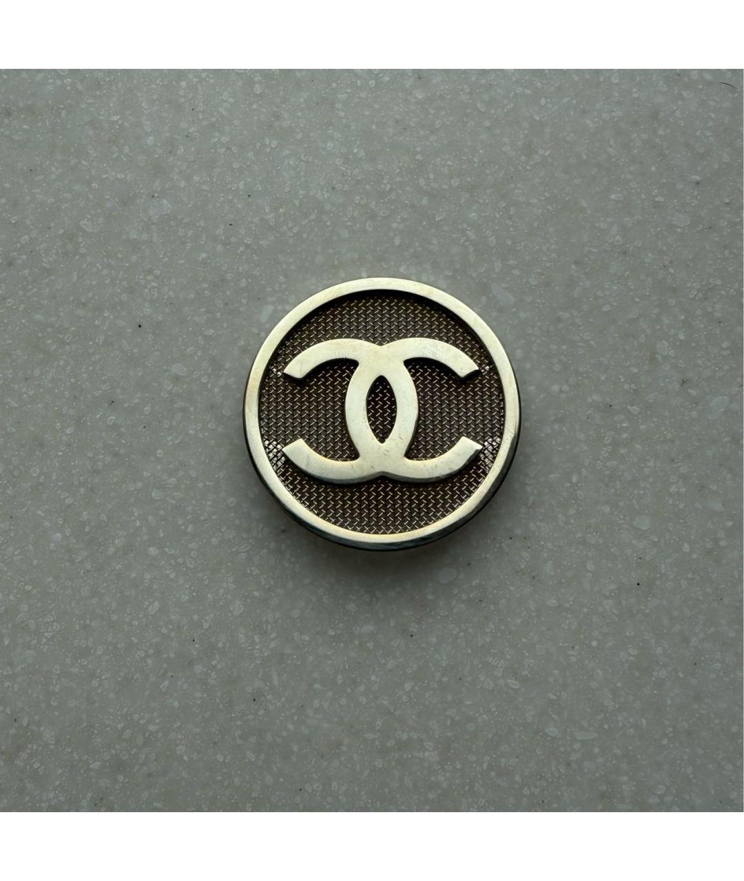 CHANEL Золотая металлическая булавка / брошь, фото 6