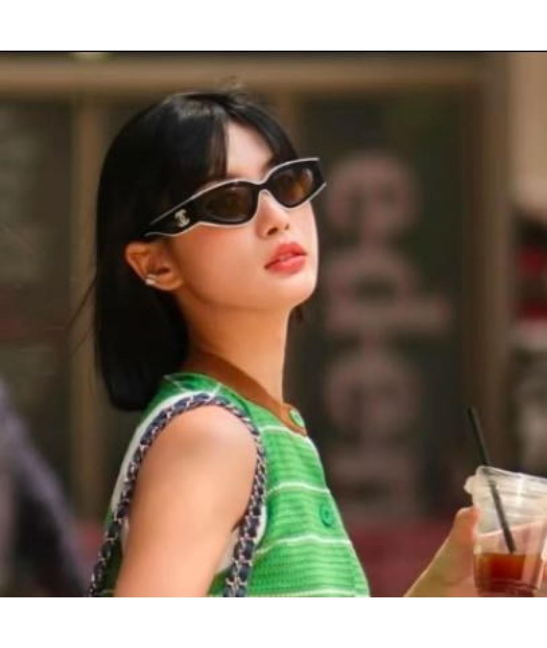 CHANEL Розовые пластиковые солнцезащитные очки, фото 4