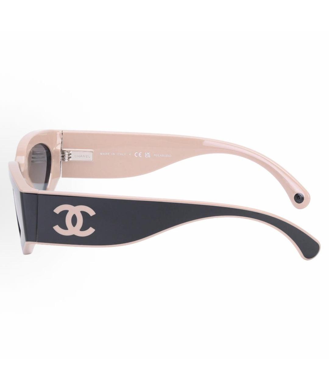 CHANEL Розовые пластиковые солнцезащитные очки, фото 3