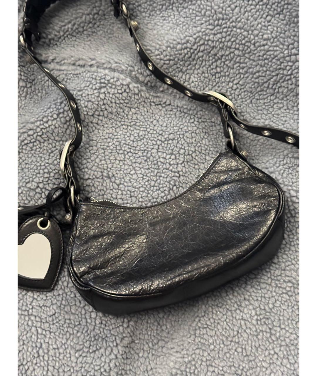 BALENCIAGA Черная кожаная сумка с короткими ручками, фото 3