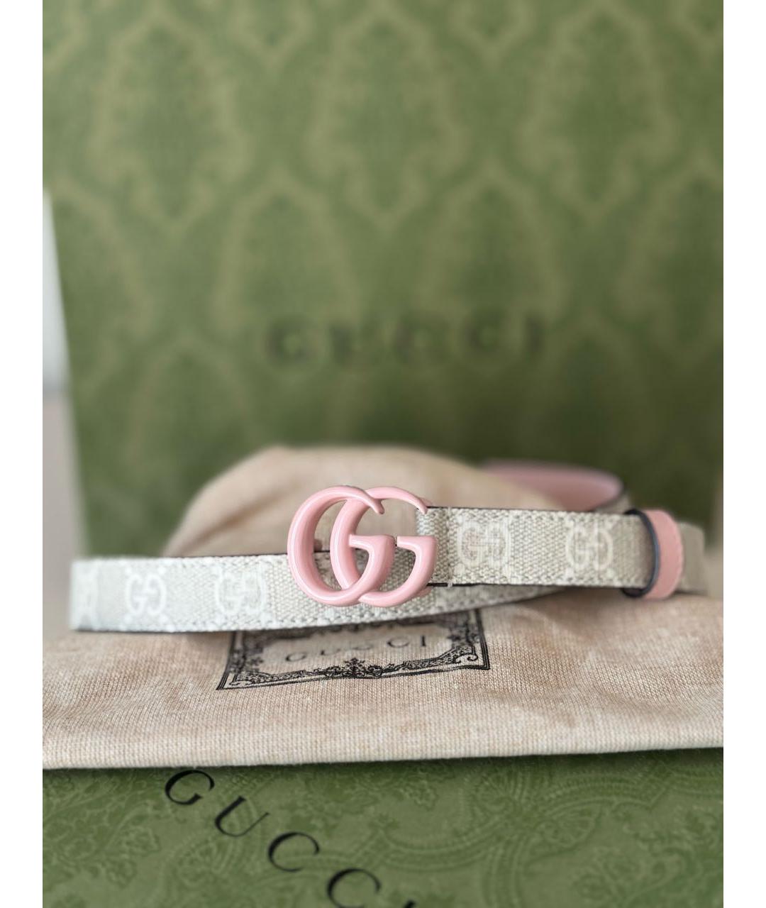 GUCCI Розовый кожаный ремень, фото 3