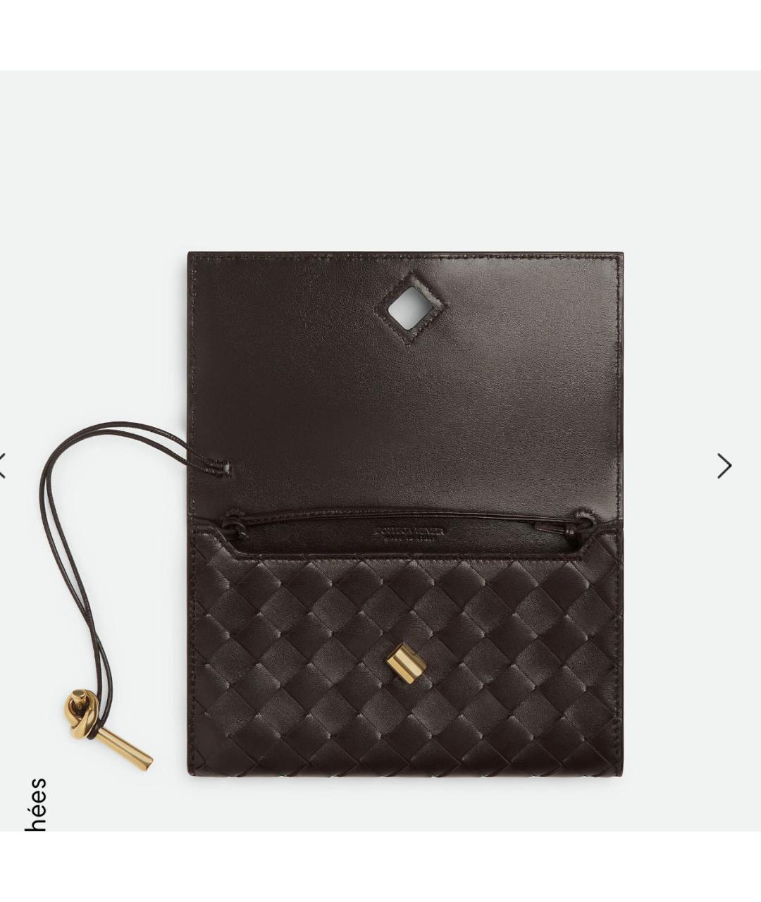 BOTTEGA VENETA Коричневая кожаная сумка на плечо, фото 3