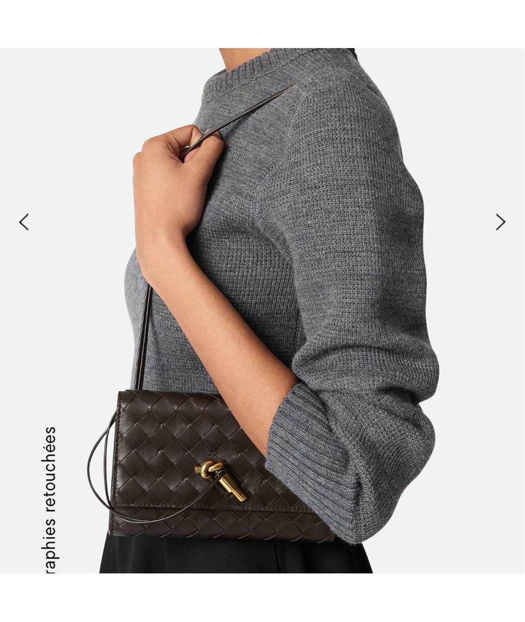 BOTTEGA VENETA Коричневая кожаная сумка на плечо, фото 2